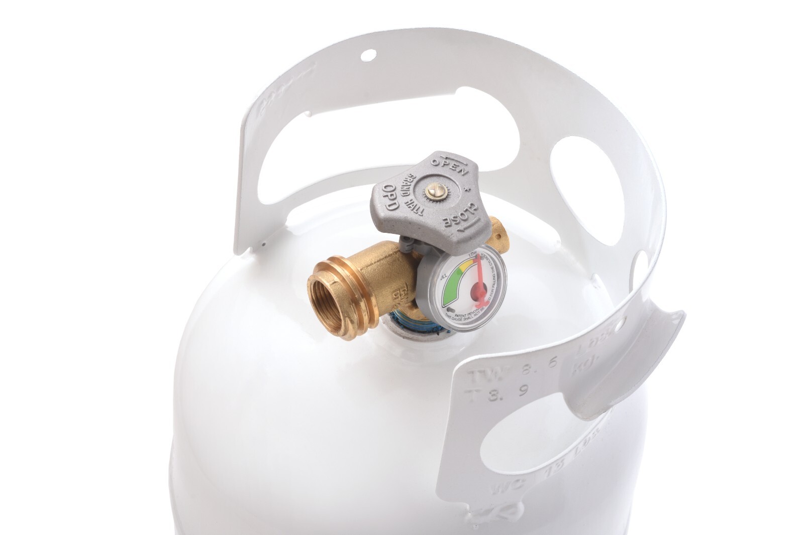 5 lb Refillable Steel Propane  Cylinder with OPD Valve & Built-in Site Gauge