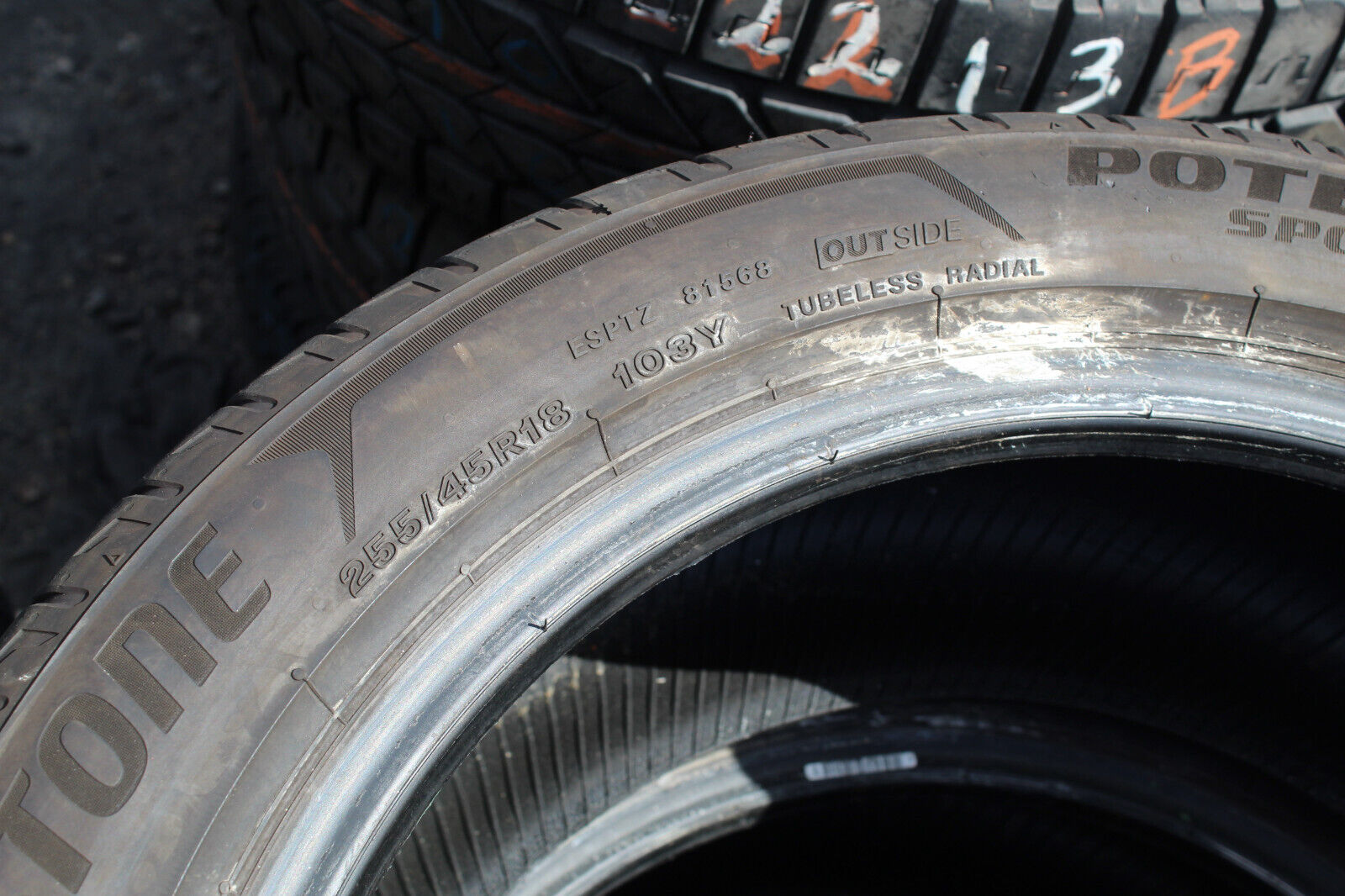 255 45 18 Bridgestone, Potenza Sport XL 103Y x2 A Pair 5.5mm (F1_tyres) FO L2765