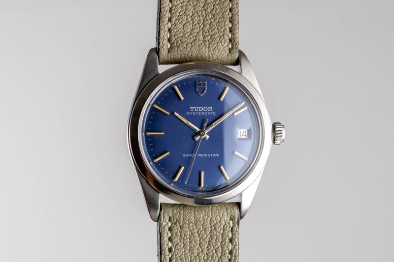 Tudor Oysterdate 7992-0 Blue Rolex Case 1973 Mechanical Vintage