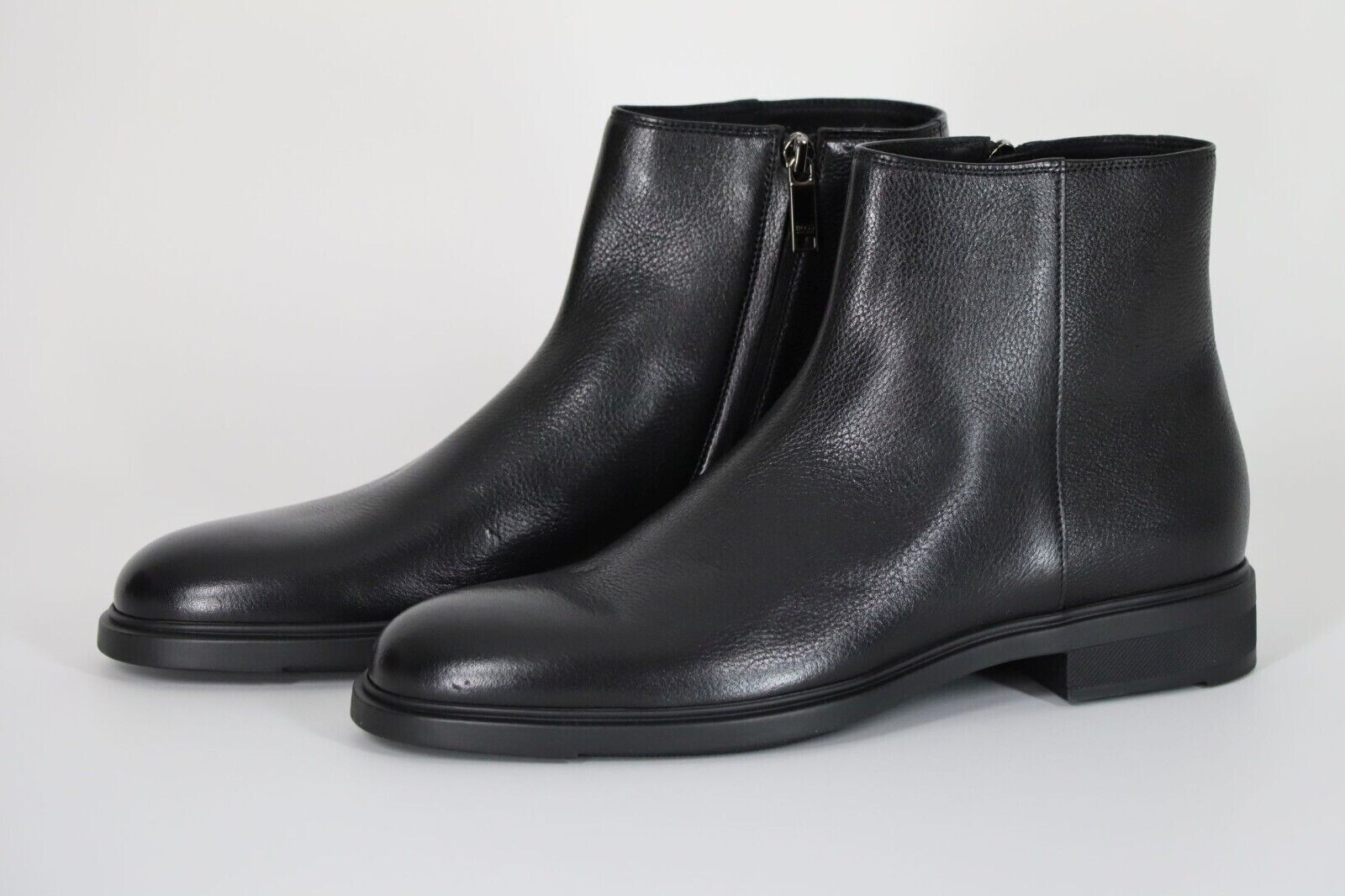 Pre-owned Hugo Boss Chelsea Boots, Mod. Firstclass_zipb_grwm, Size 42 / Uk 8 / Us 9, Black
