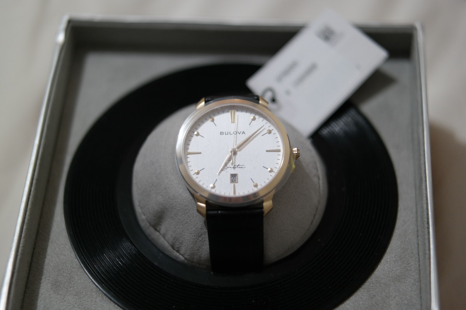 Pre-owned Bulova Frank Sinatra Collection Stainless Steel Men's Watch 97b204