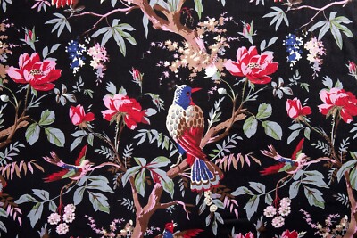 Indian 5 Yard Hand Printed Running Loose Sewing Craft Cotton Kimono Dress Fabric