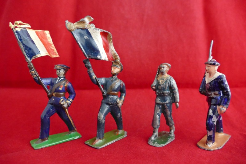 Plomb Creux 3 Marins + Marin En Plomb De La Marine FranÃ§Aise Wwi -Pour Bricoleur