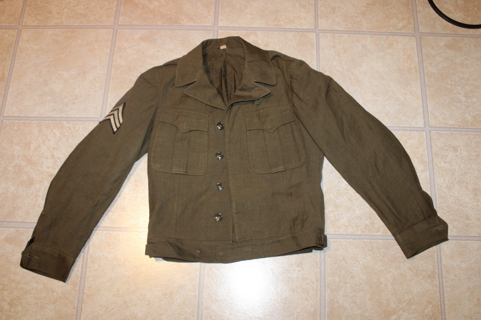 US Army Original WWII IKE Field Jacket Sz. 36R Dated 1945 | eBay