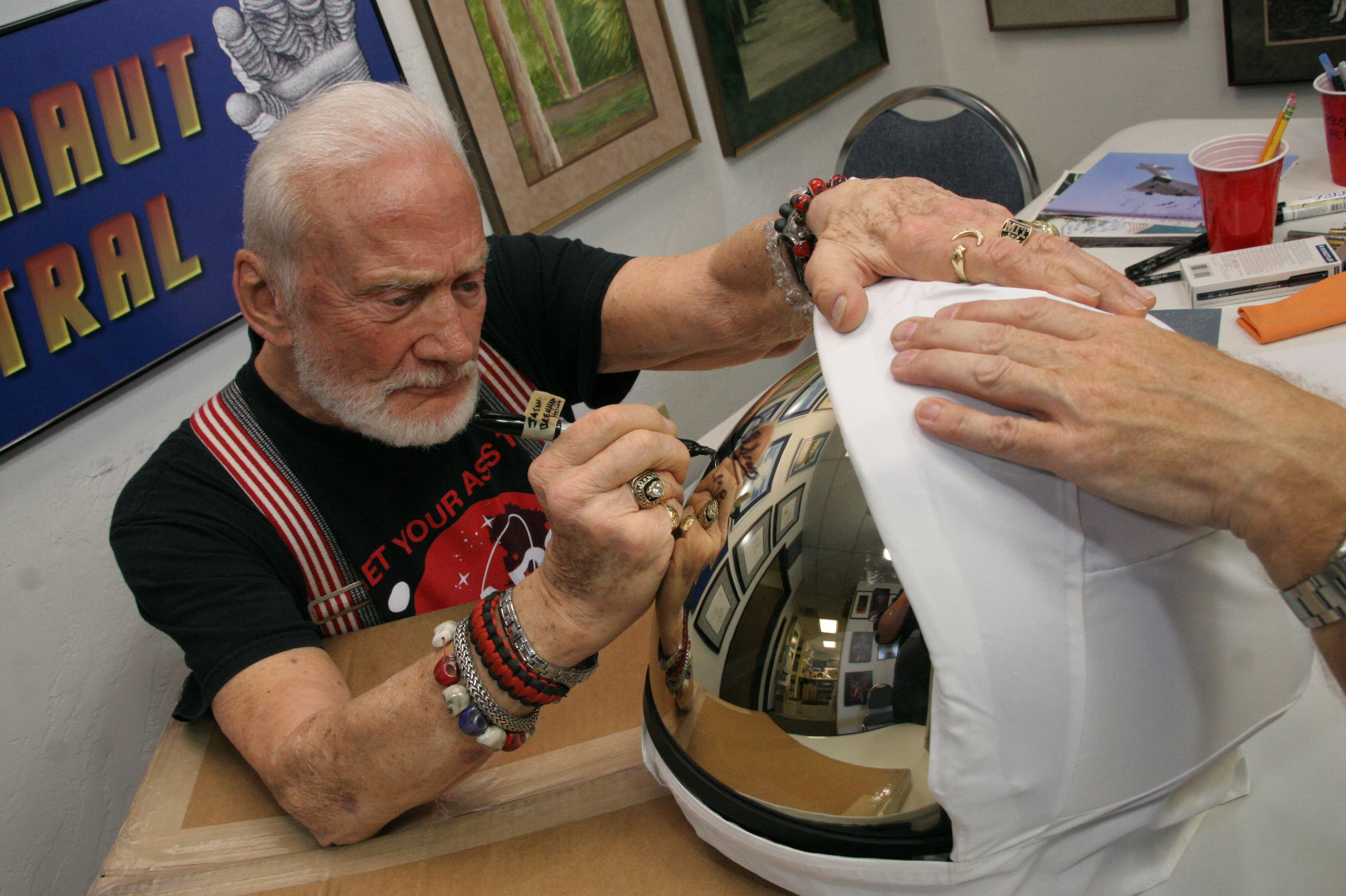 Buzz Aldrin one of a kind signed replica Apollo 11 helmet! Astronaut Gemini 12