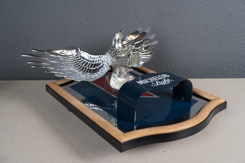 Vintage 1987 Michelob Light Beer Flying Eagle 3D Mirror Bar Sign