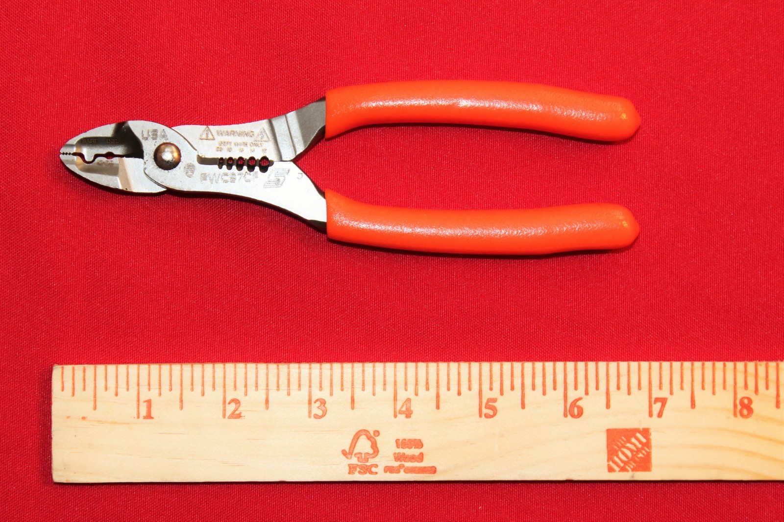 Snap On Pwcs7cf Orange Wire Striper Crimper / Cutter 7" New