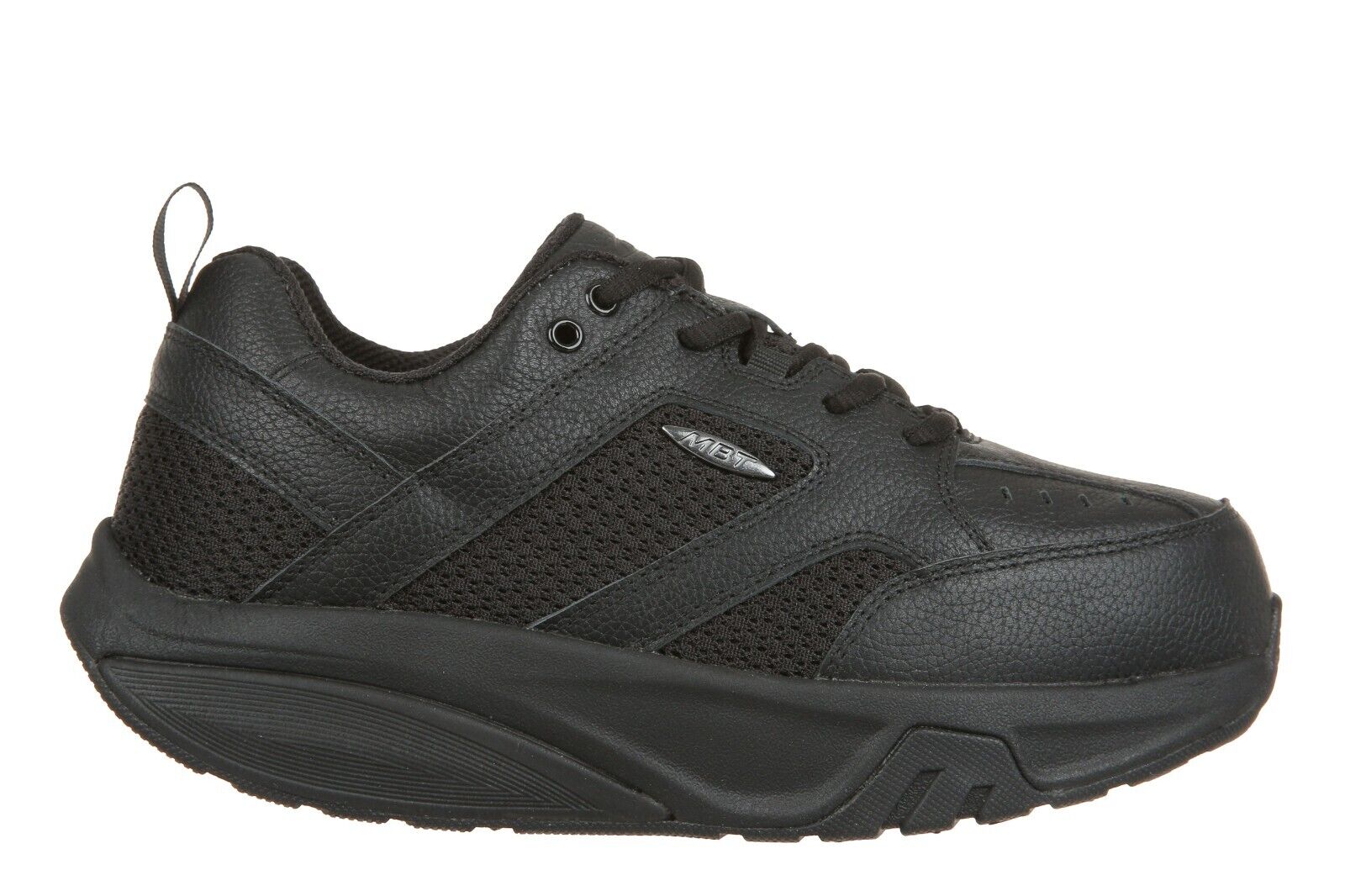 Pre-owned Mbt Anataka Dx 3 Men Walking Shoe(max Support, Leather Upper, Black Color) In Black-dx3-702976-03r