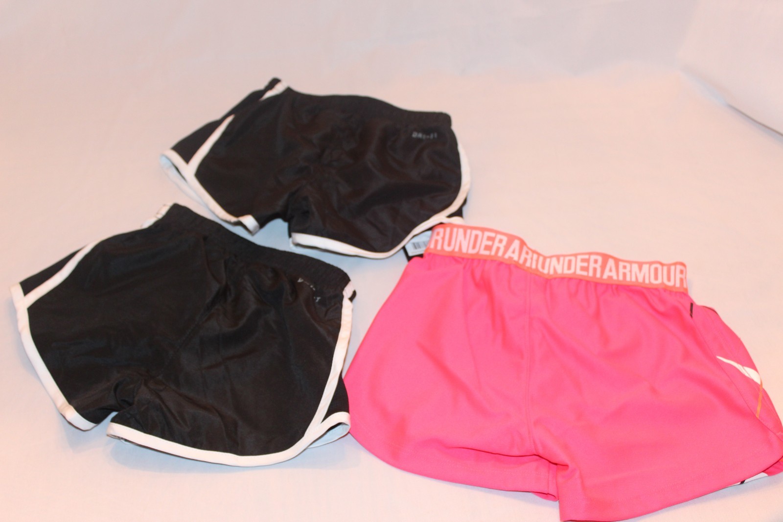 ** New ** Nike & Under Armour Girl's dry-fit shorts New with tags