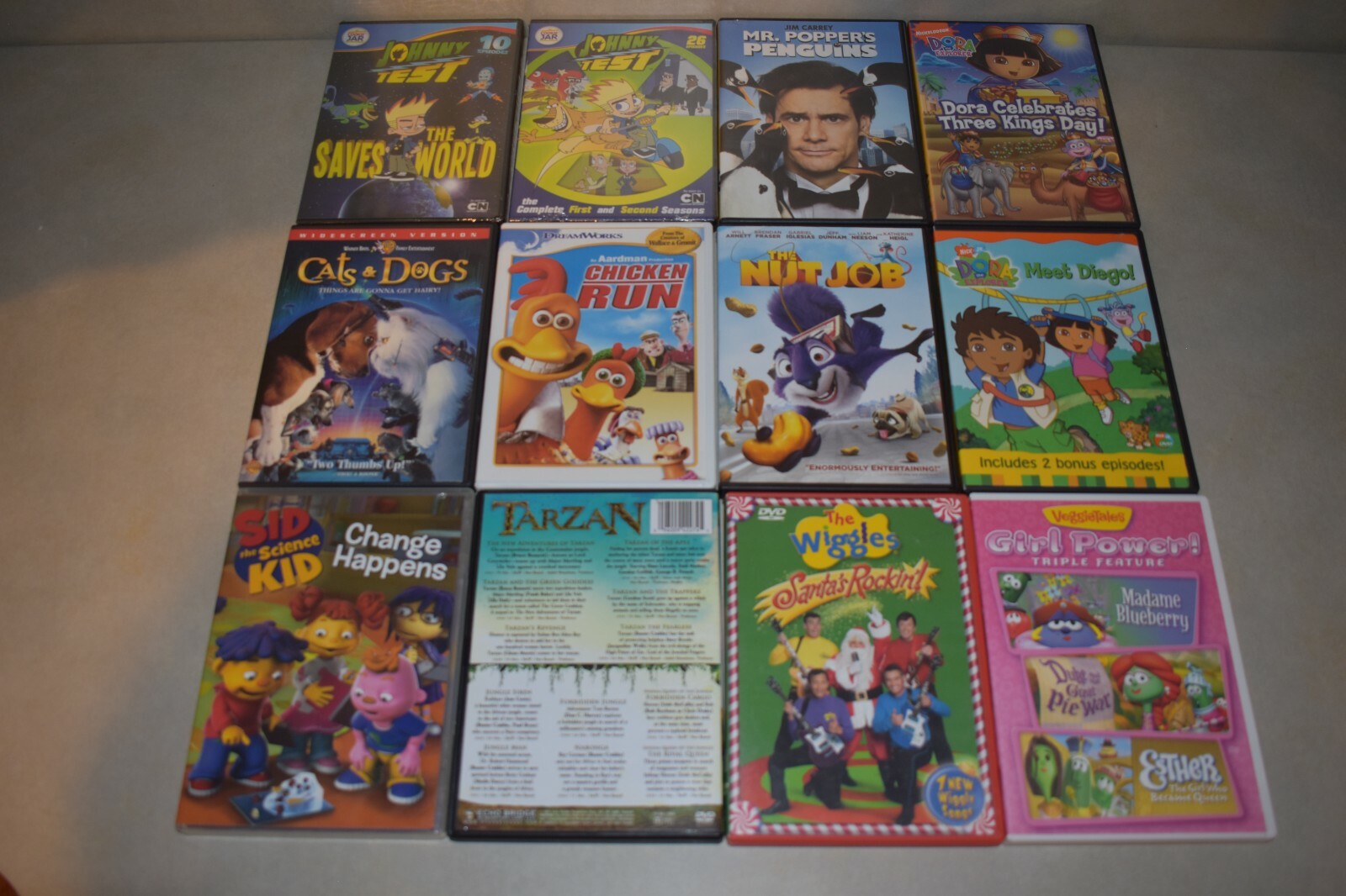 12 Kids DVD Movies & TV: The Nut Job, Chicken Run, Dora