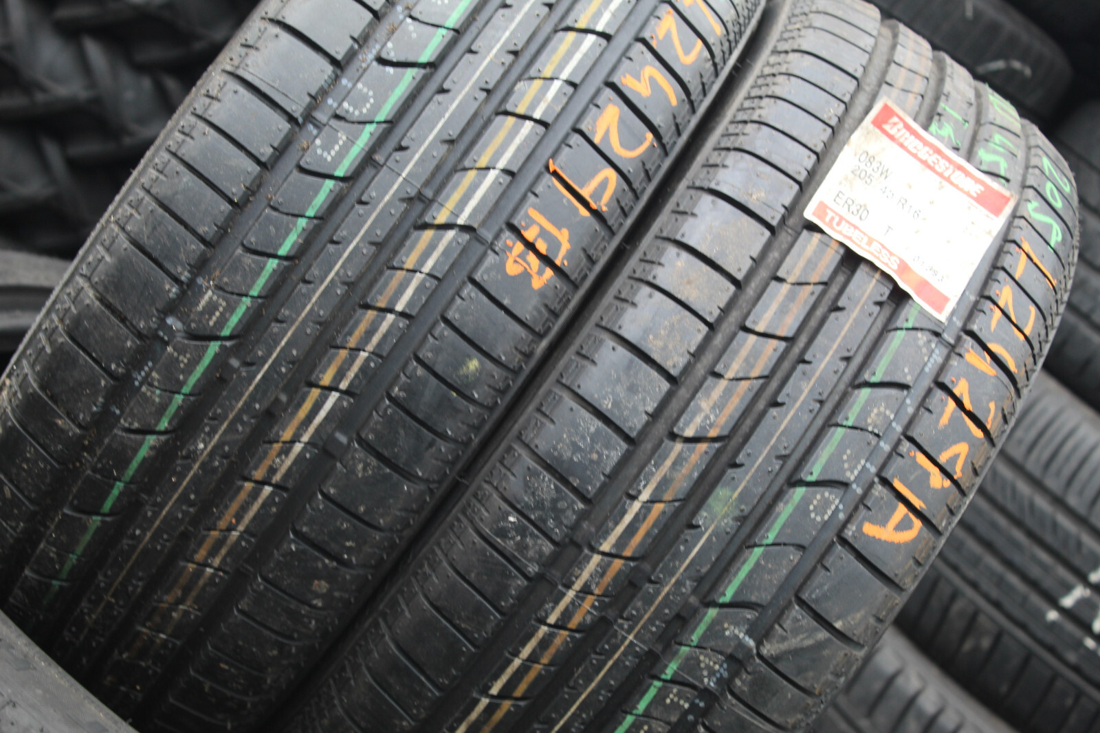 New 205 45 16 Bridgestone, Turanza ER30, 83W, x2 A Pair (F1_tyres) FOD L2429