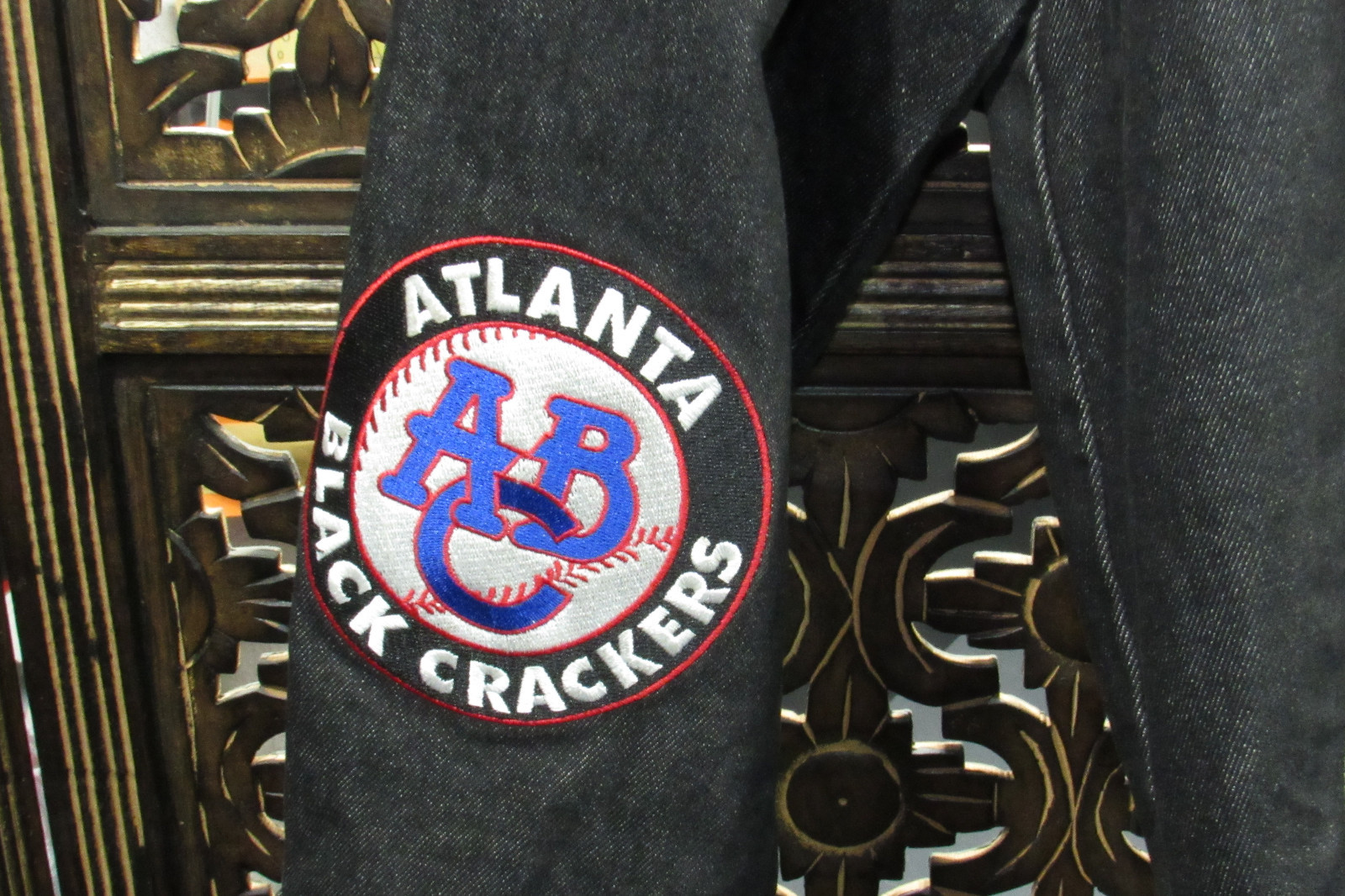 Negro Leagues Baseball Museum XL Dark Blue Denim Jacket W Patches