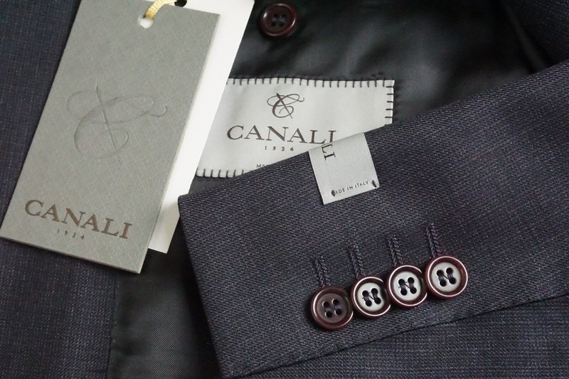 Canali 1934 CURRENT Dark Purple Wool 2 Pc Suit Jacket Pant 38S NEW With Tags