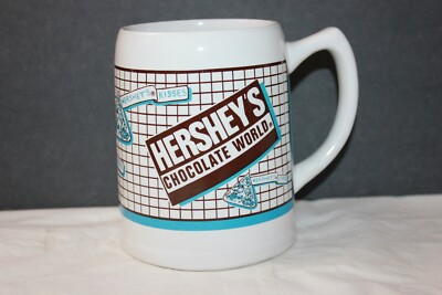 Hersheys Chocolate World Kisses Large D-Handle Mug Blue Brown