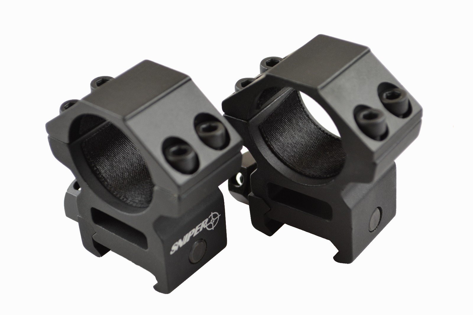 SNIPER High Profile Aluminum Scope Ring Set, fit 1" Tube Picatinny Base