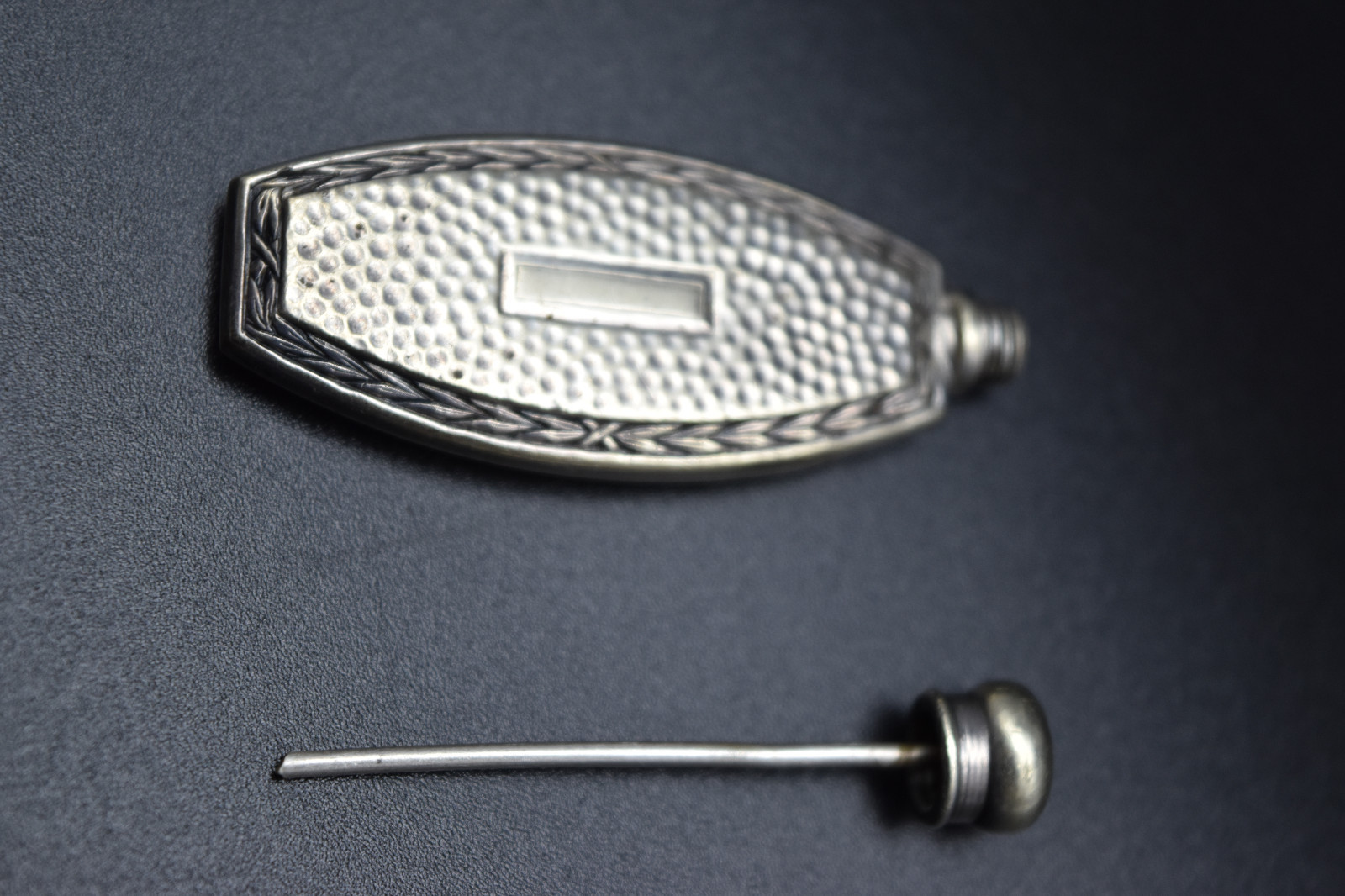 Antique Solid Silver Poison or Scent Bottle-ca 1880-1915, Tested 92.5%