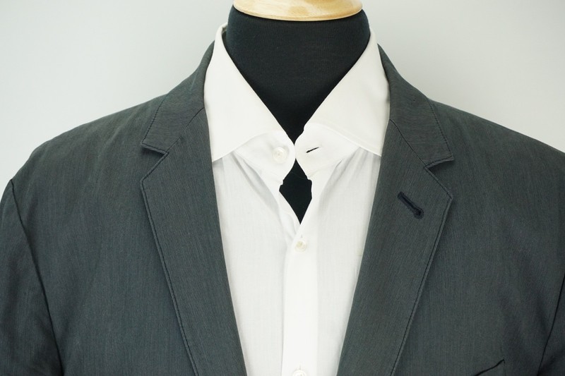 Jcrew Blue Cotton Micro Pincord Striped Modern Sport Coat Jacket Sz XL