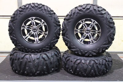 WOLVERINE X2 , X4  27'' QUADKING ATV TIRE & VIPER M/B WHEEL KIT IRSL8 BIGGHORN