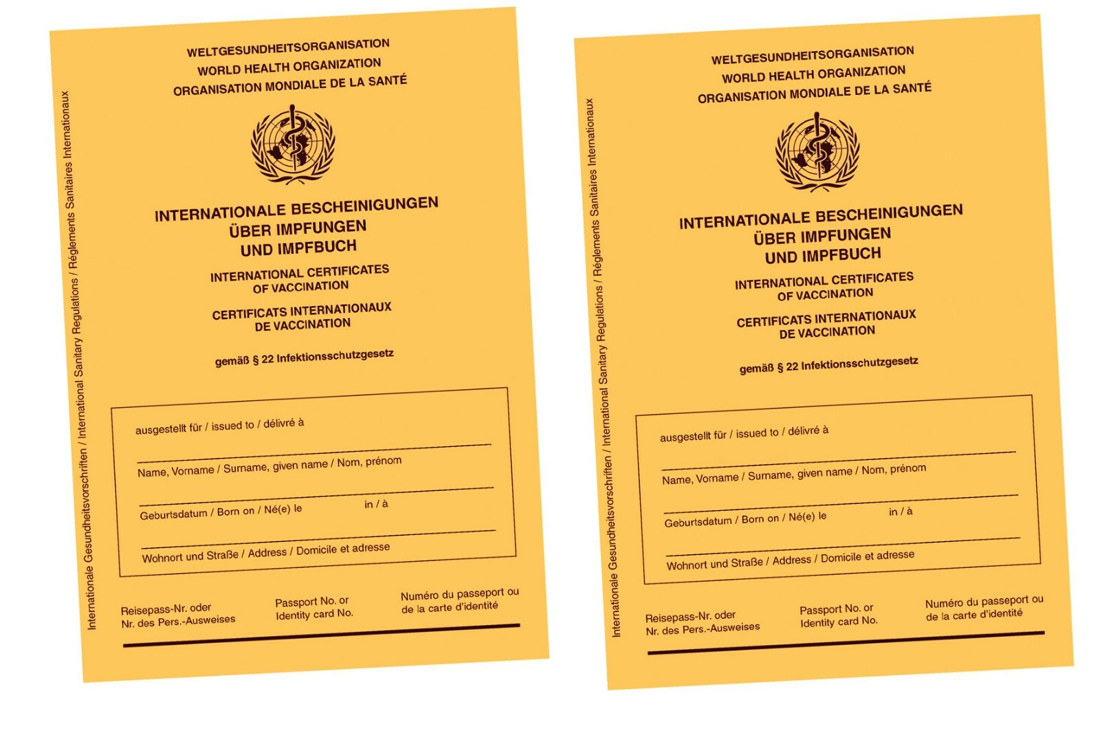 2x Impfausweis Impfpass Impfbuch Internationaler Impfpflicht Masern Ebay