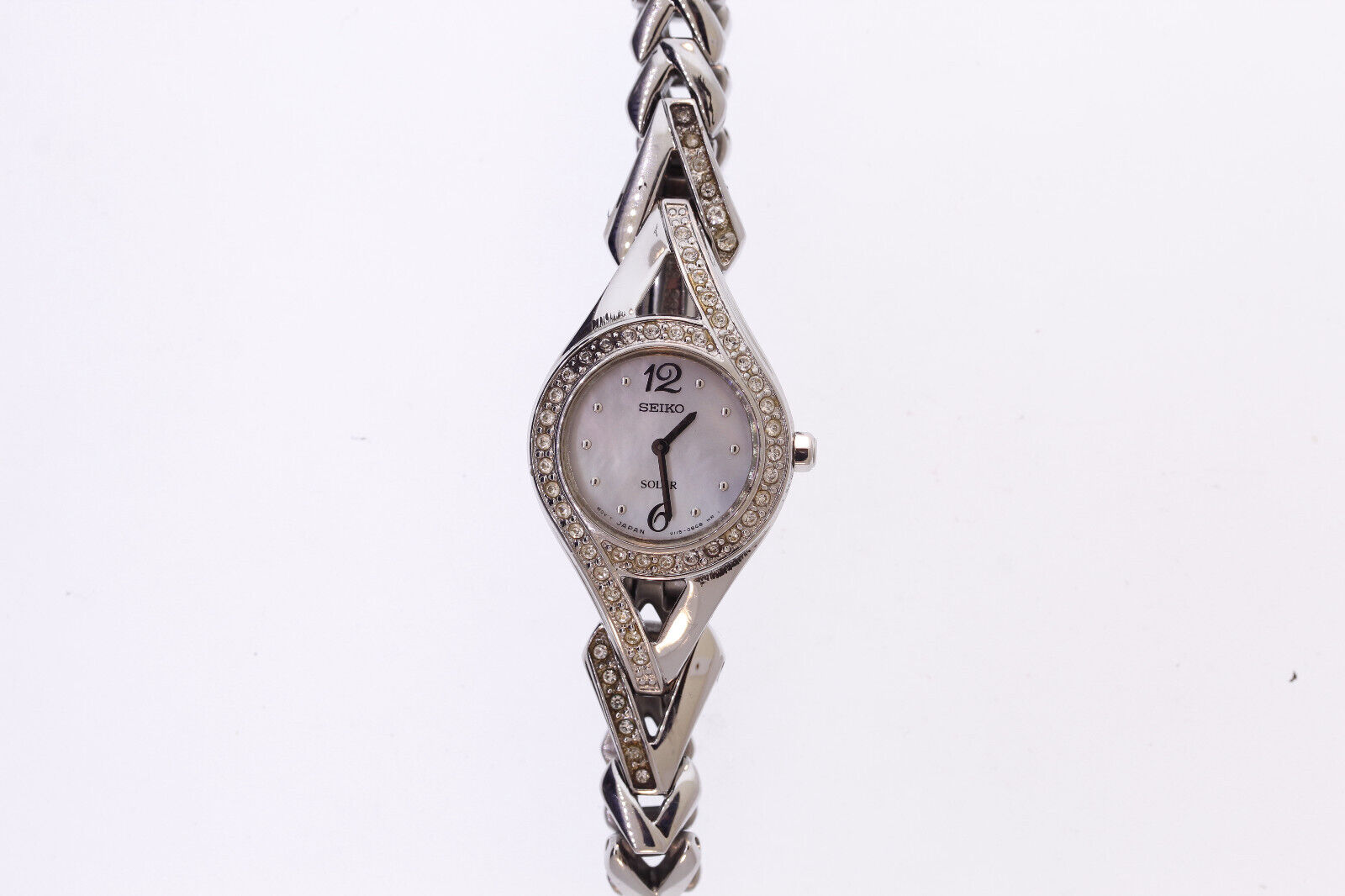 Seiko SUP173 Solar Stainless Steel Crystal Accent Bezel MOP Seiko SUP173 Solar Stainless Steel Crystal Accent Bezel MOP