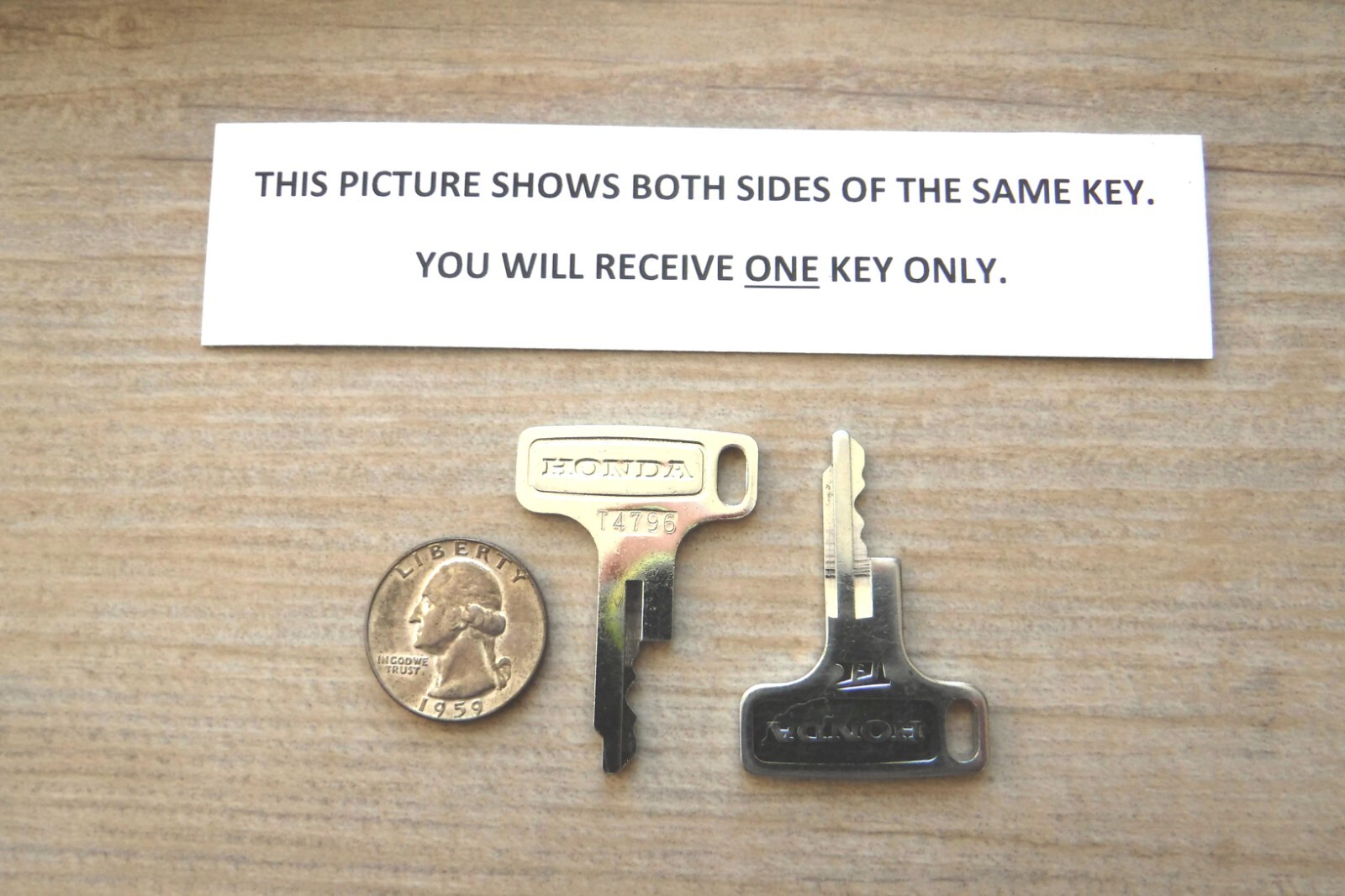 aaa Honda NOS orig. ignition key pre-cut # T 4796 - for '60's