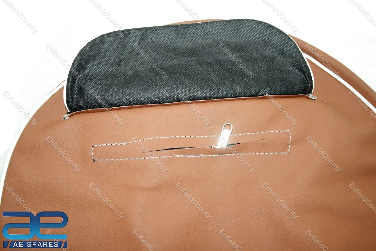 Vespa Tan Color 10" Inch Spare Stepney Wheel Cover With Pocket  