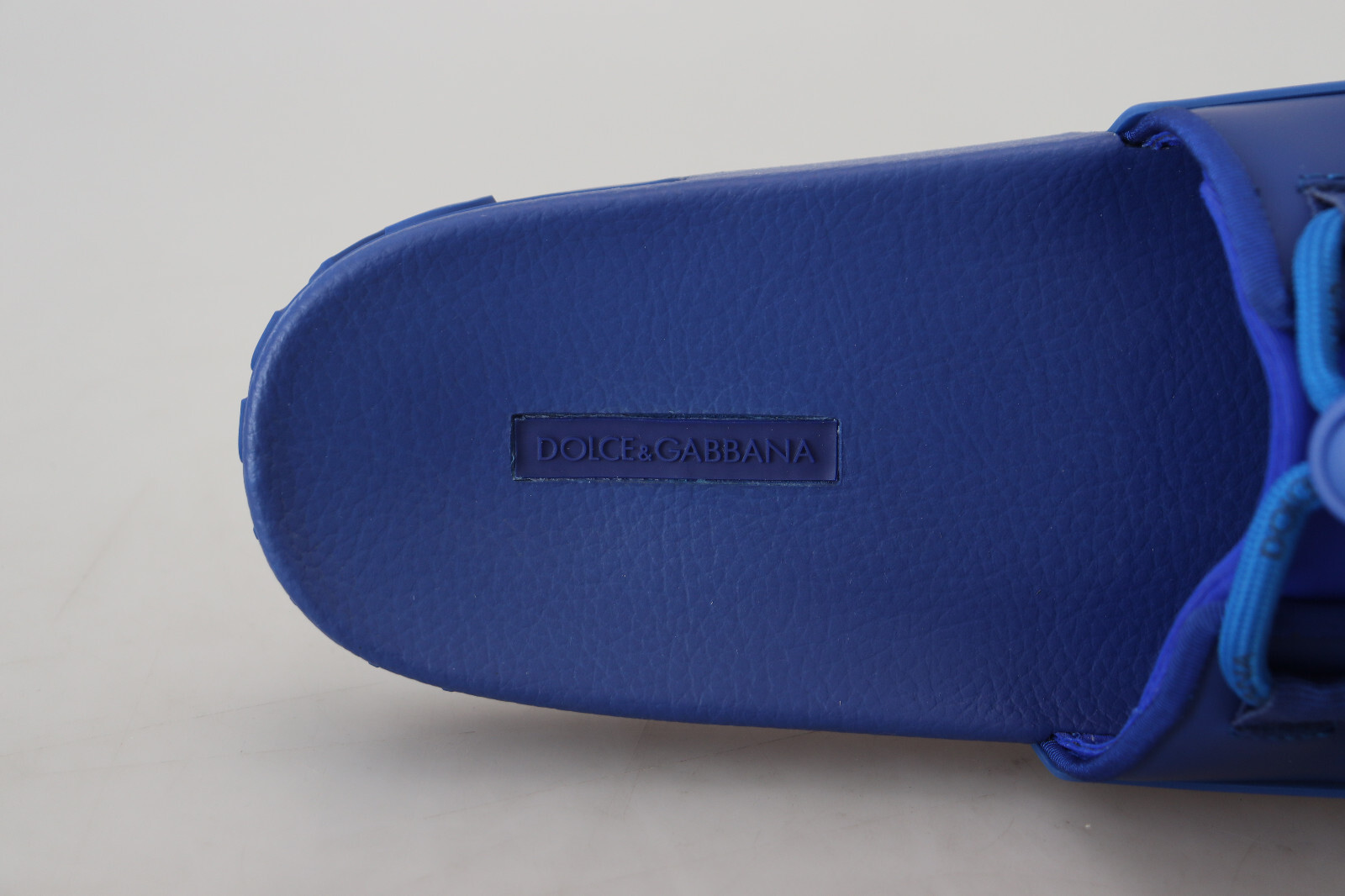 

DOLCE - GABBANA Shoes Синие сандалии из эластичной резины, мужские шлепанцы без шнуровки EU41 / US8, Синий
