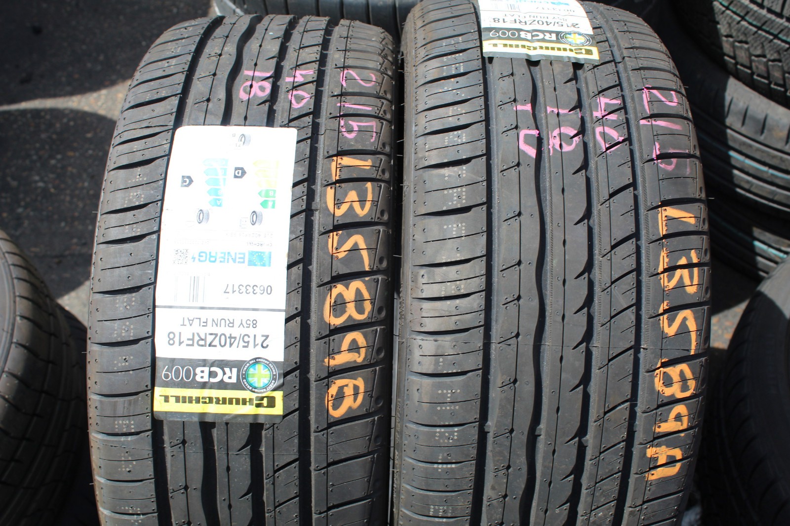 New 215 40 18 Churchill, RunFlat, RCB009, 85Y, x1 Tyre (F1_tyres) L3589