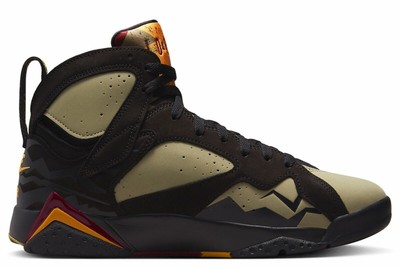 Мужские кроссовки Jordan 7 Retro SE Black Оливково-черный/Вишнево-красный (DN9782 001) - 8