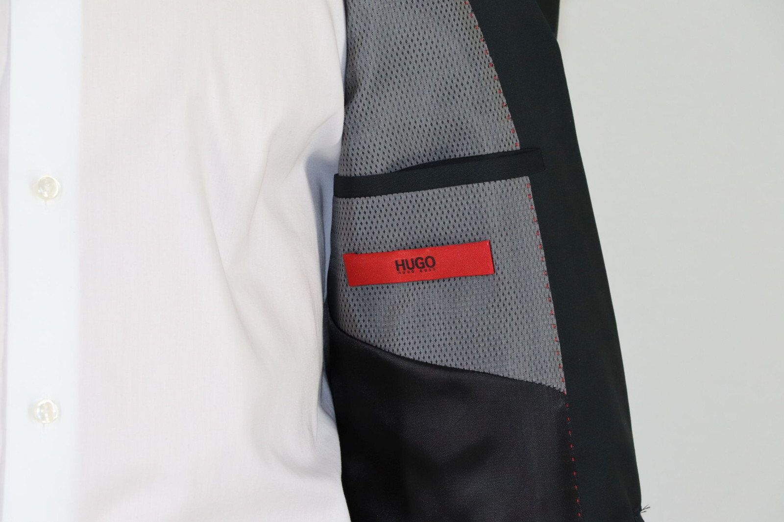 Pre-owned Hugo Boss Suit Jacket, Mod. C-huge1s, Size 102 / Us 42l, Slim Fit, Black