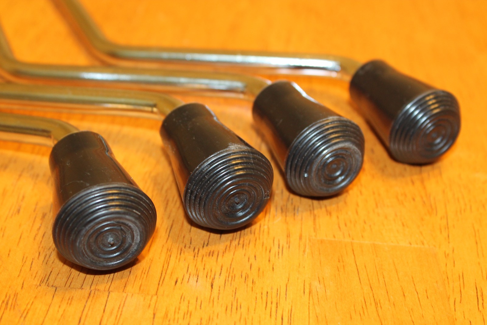 5 Drum Set Stand Chrome Legs (4 Matching, 1 Oddball) ***FAST FREE SHIPPING***