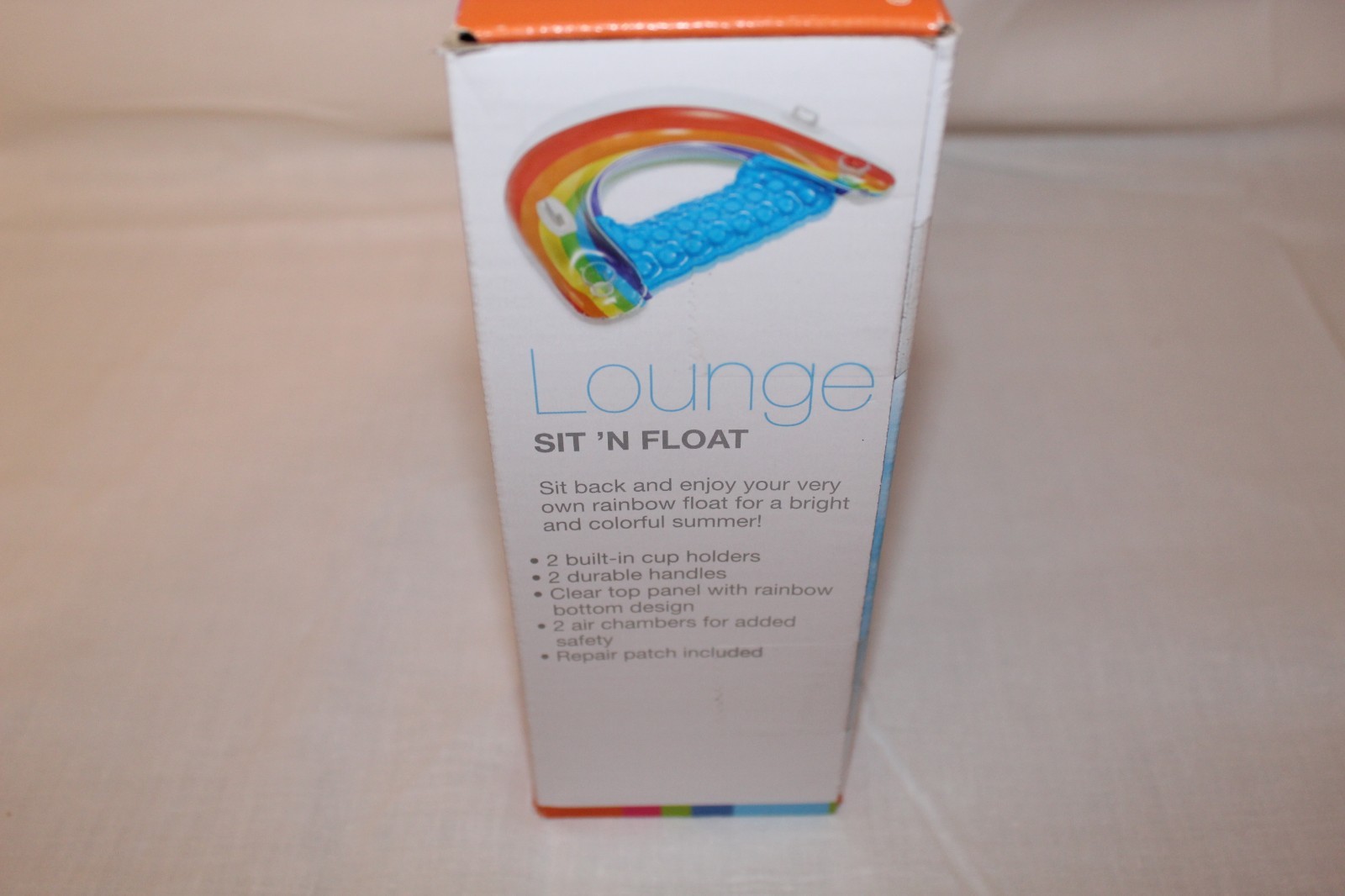 New Intex Sit N Float Inflatable Swimming Pool Raft Lounge Chair Large Rainbow