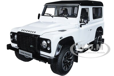 LAND ROVER DEFENDER 90 WORKS V8 ''70TH ED'' WHITE 1/18 CAR BY LCD MODELS LCD18007