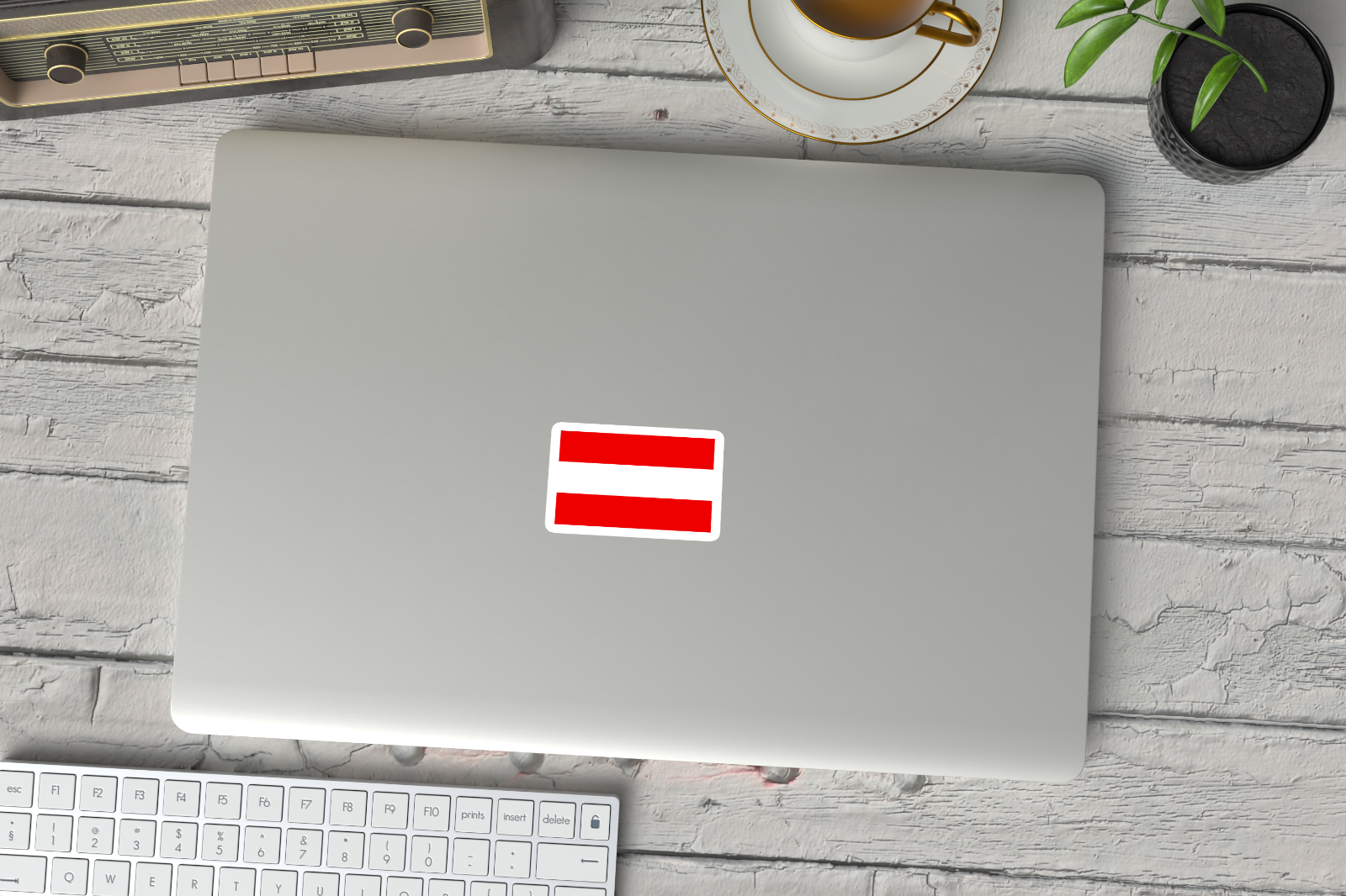 6 Pack Austria Flag Stickers - Durable Vinyl Decals for Cars, Laptops, and More