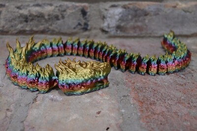 Articulated Fire Snake 3D Printed