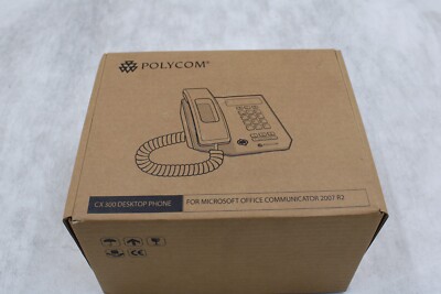 New Polycom CX300 R2 USB VoIP Desktop Phone For Microsoft w/ Accessories