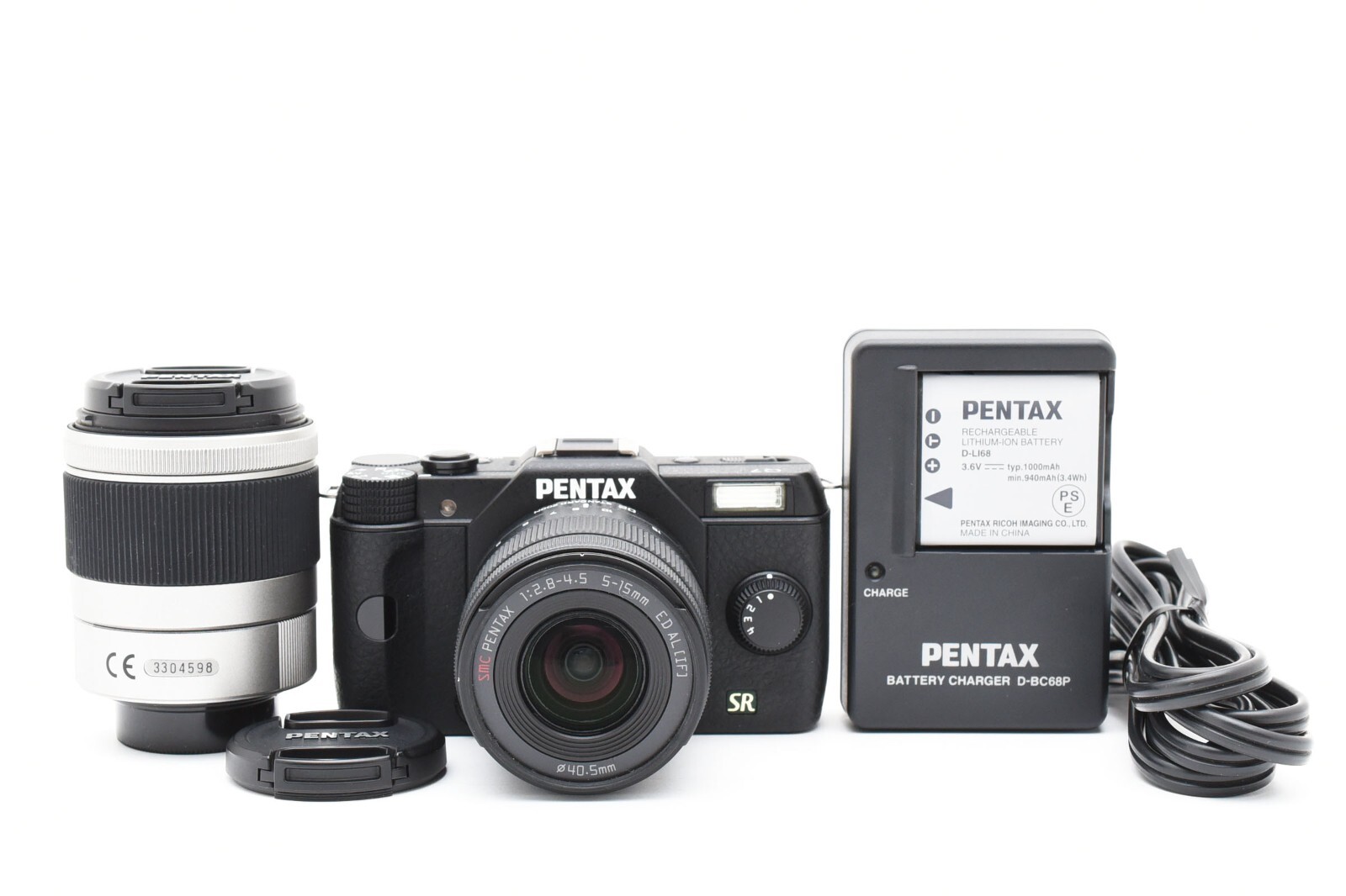 PENTAX Q7 (760shots)12.4MP Camera black 02 5-15mm W/Chager
