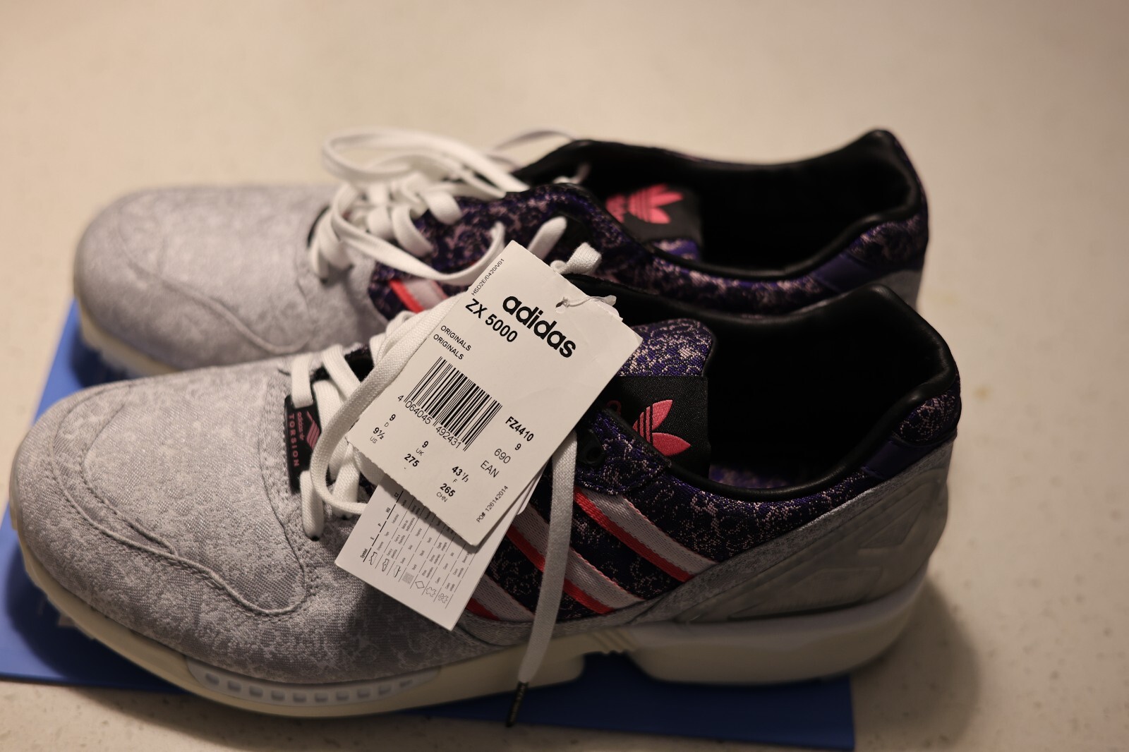 その他 purple no,8 summer 2001 Adidas Originals ZX 5000 Size 9 Purple French FZ4410 Vieux