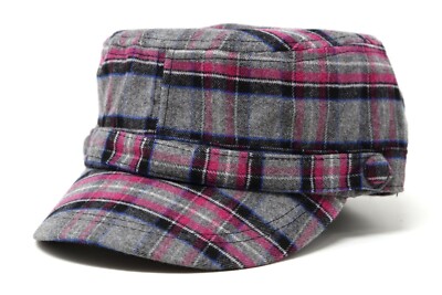 Women's Plaid Cadet Cap Newsboy Hat Baseball Winter Spring Warm Fashion Colorful