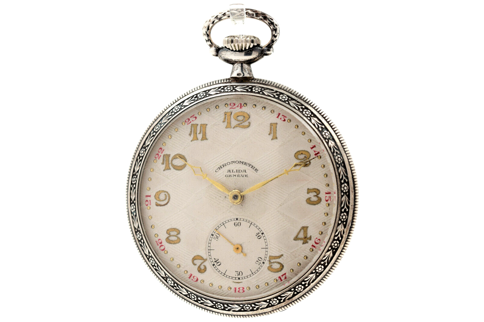 その他 Analogue Pocket Silver Antiques Atlas - A 1940s Silver Zeno Pocket Watch. as170a4321