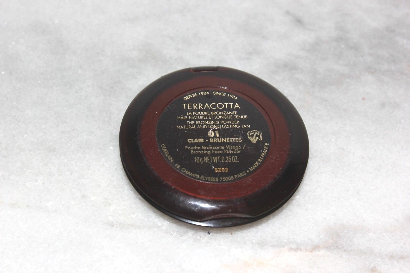 GUERLAIN TERRACOTTA LONG LASTING BRONZING POWDER # 01 .35 oz UNBOXED SHIPS FREE!