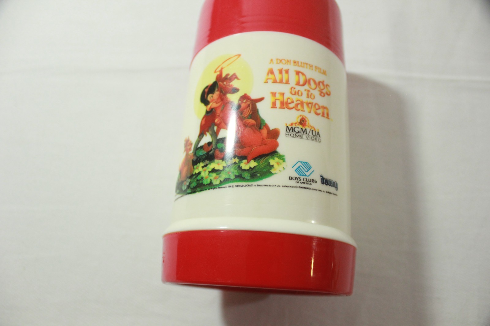 Vintage 1990 All Dogs Go To Heaven Thermos