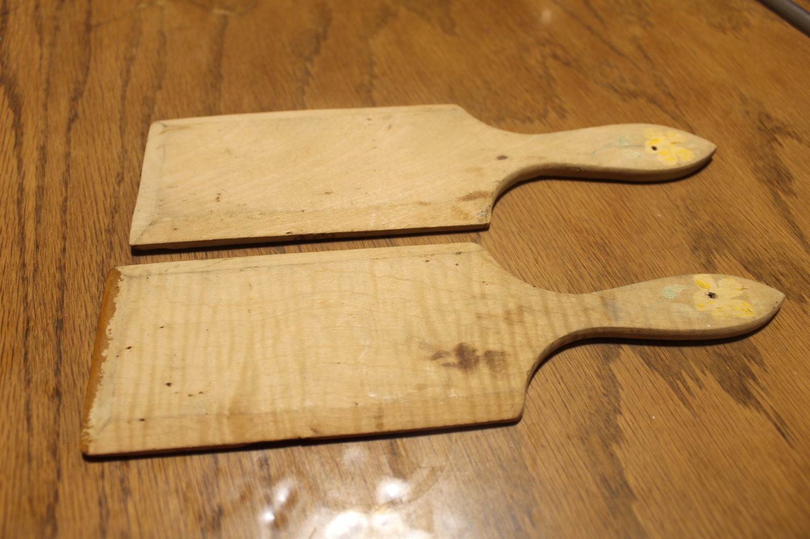 2 Old Wooden Paddles