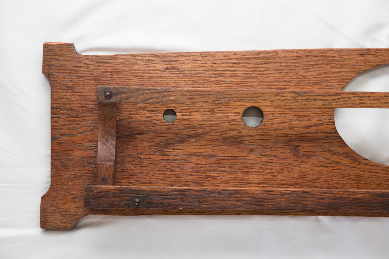 Antique Early 20th Century American Oak Plate Rack Shelf