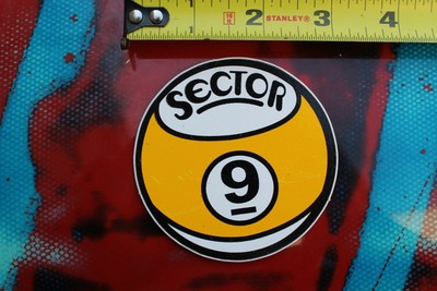 SECTOR NINE 9 Skateboards Pool Ball OG Rare Z21a Vintage Skateboarding STICKER