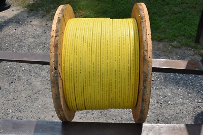 75' 12/4 Stranded Copper Flat Festoon Cable PVC Jacket Yellow 600V