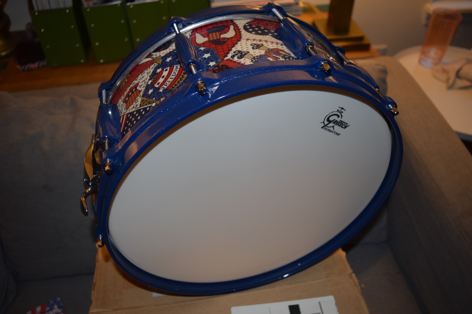 2002 Gretsch 75th Anniversary Harvey Mason Broadkast Snare Drum GAV4157GBA