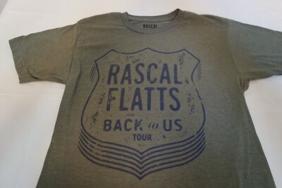 Rascal Flatts Concert Band Back To US Tour T Shirt Med Size Double Sided