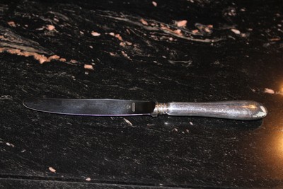 Wilkens Alt Englisch Royal Menü Messer Knife 800er Silber ca. 22cm und 90 Gramm 