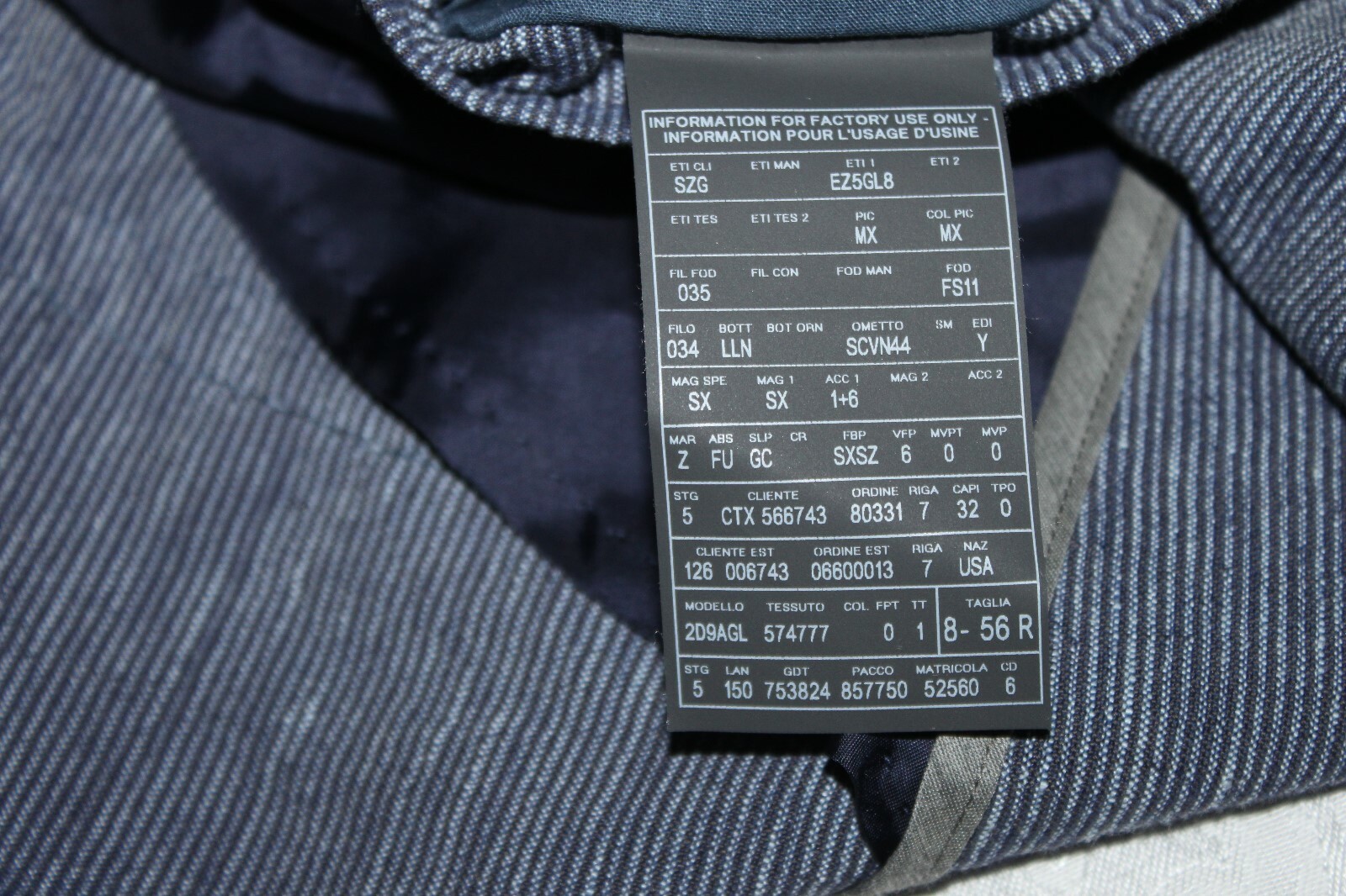 Pre-owned Z Zegna Ermenegildo Zegna Z Zegna Men's Navy D8 Seersucker Linen And Cotton Blend Sport Coat $795 In Blue